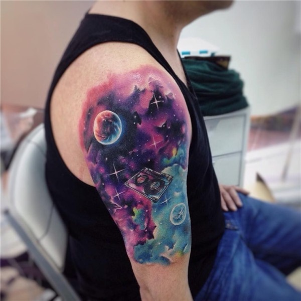 Galaxpla AB Watercolor galaxy tattoo, Galaxy tattoo, Galaxy