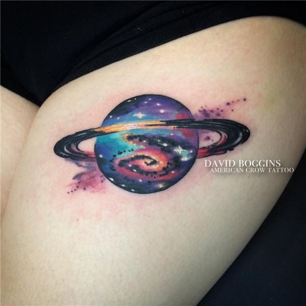Galaxy Saturn Saturn tattoo, Planet tattoos, Circle tattoos