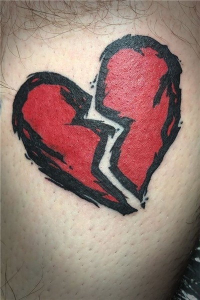 Gebrochenes Herz Tattoo - Wie der Name schon sagt, repräsent