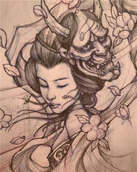 Geisha. More progress. #chronicink #asianink #irezumi #irezu