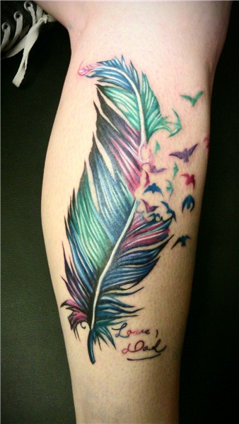 Gen X Tattoo by Jim O'Rourke Feather tattoo colour, Feather