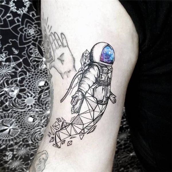 Geometric Astronaut Tattoo by Pablo Díaz Gordoa Astronaut ta