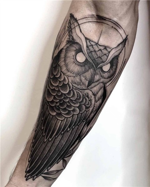 Geometric Owl Tattoo - SkillOfKing.Com
