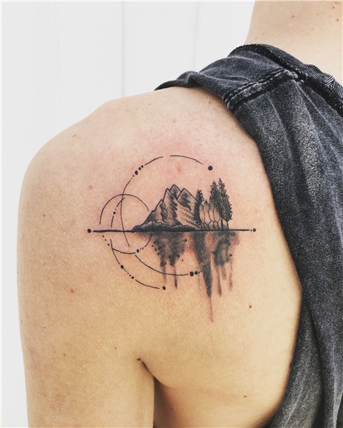 Geometric mountain tattoo Geometric mountain tattoo, Geometr