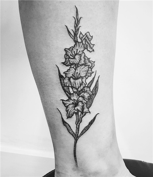 Gladiolus 2 Gladiolus flower tattoos, Gladiolus tattoo, Back