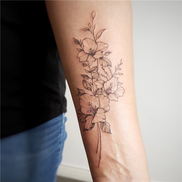 Gladiolus tattoo Forearm flower tattoo, Tattoos for women fl