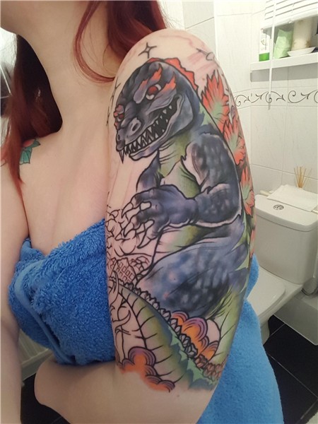 Godzilla Tattoo Sleeve * Half Sleeve Tattoo Site