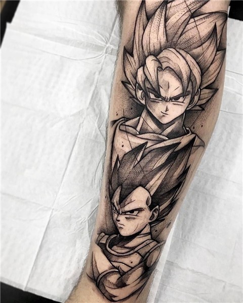 Goku and Vegeta tattoo done by @gtakazone Visit @animemaster