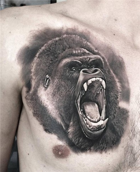 Gorilla Chest Tattoo