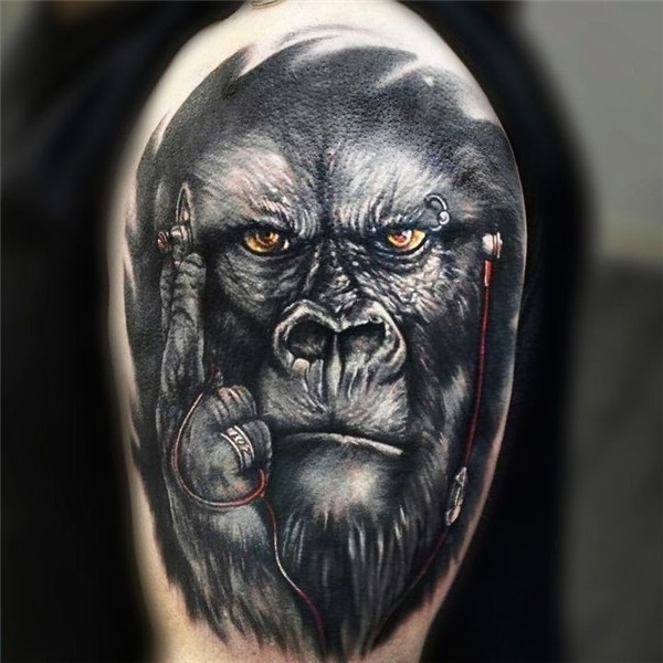 Gorilla tattoo Artist: Anastasiya Bortnik 🌍 www.holytrinityt