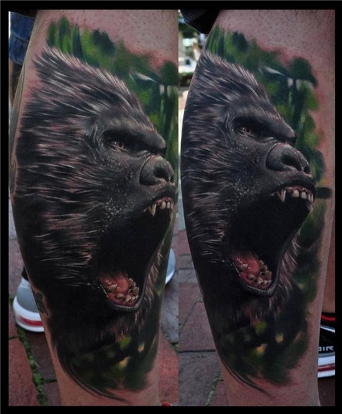 Gorilla tattoo, Tattoo designs men, Gorilla