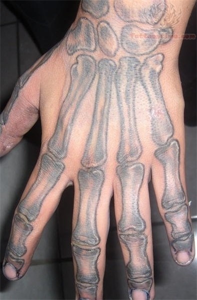 Gothic style skeleton hand tattoo images - Body Tattoo Art