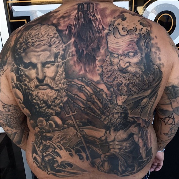 Greek God Zeus Tattoo Stencil - tattoo design