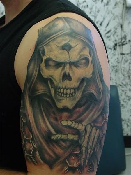 Grim Reaper Tattoo - On Upper Arm