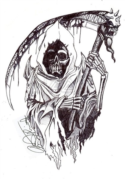 Grim reaper art, Grim reaper, Grim reaper tattoo