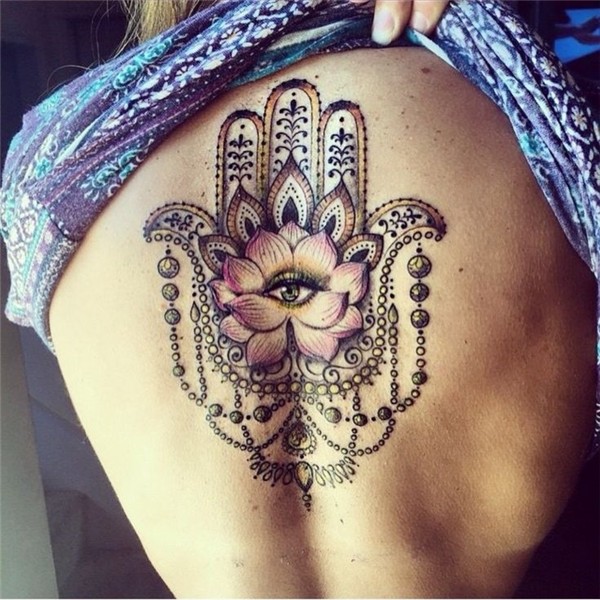 Hamsa hand #backtat #tattoo #hamsa #coolaf #buddism #evileye