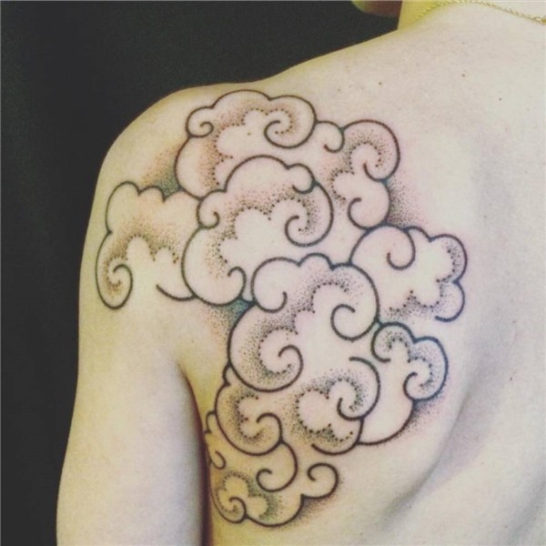 Hand poked cloud tattoo - Tattoogrid.net