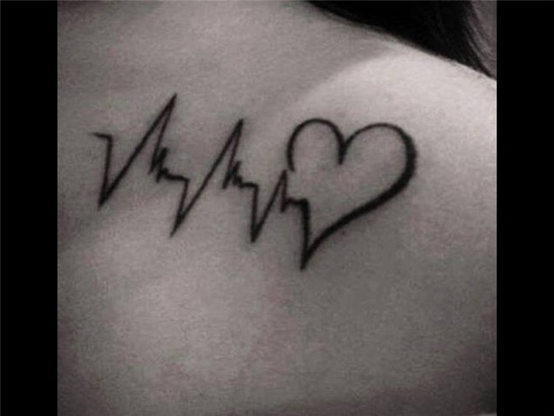 #Heart Heartbeat tattoo, Word tattoos, Line tattoos