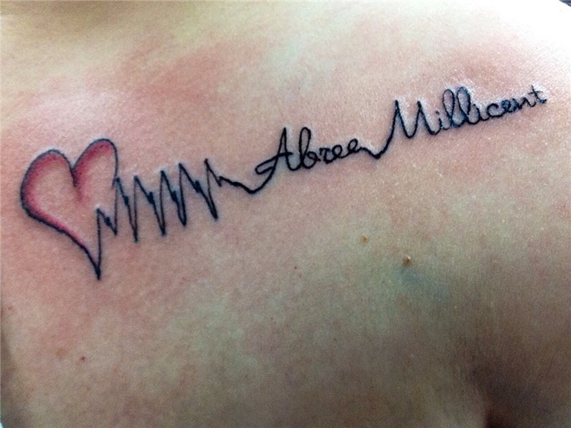 Heartbeat Tattoo On Chest * Arm Tattoo Sites