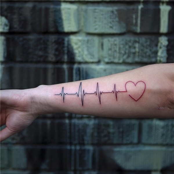 Heart beat ❤ #tattoo #tattoos #forearmtattoo #ekg #ekgtattoo
