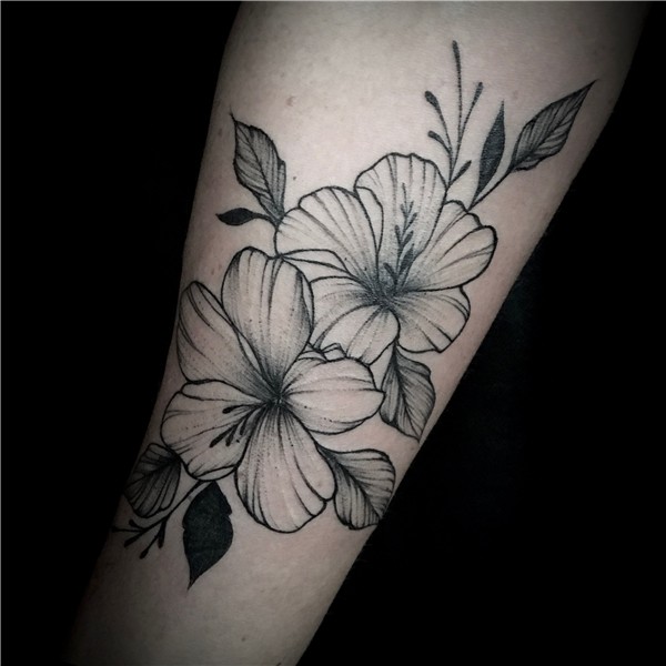 Hibiscus tattoo by Lila Rees, Rock City Tattoo VT Hibiscus t
