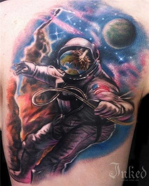 Home - Tattoo Spirit Astronaut tattoo, Weird tattoos, Body a