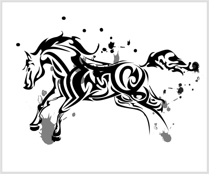 Horse tribal by ChronoPhoenix on DeviantArt Horse tattoo des