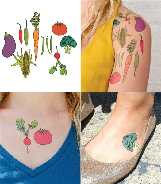 I Like You...Vegetable Set - Bloesem Vegetable tattoo, Tatto