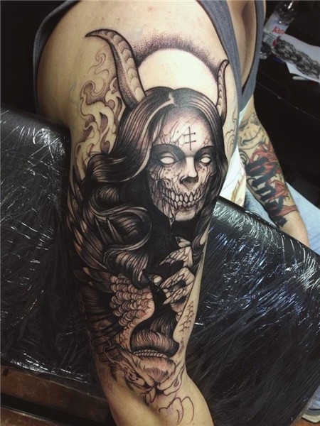 Imagem relacionada Satanic tattoos, Tattoos, Demon tattoo