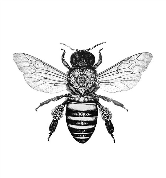 Image result for black and grey honey bee tattoo Bee tattoo,