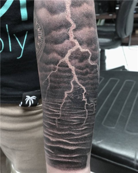 Image result for lightning tattoo Lightning tattoo, Cloud ta