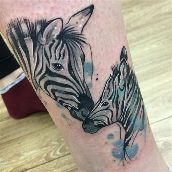 Image result for mother and baby zebra watercolor tattoo Zeb