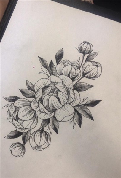Image result for peony arrow tattoo Peony flower tattoos, Pe