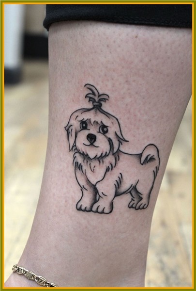 Image result for small dog tattoos for women Small dog tatto
