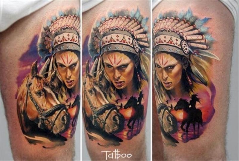 Indian tattoos, American Indian tattoos Logia Tattoo Barcelo