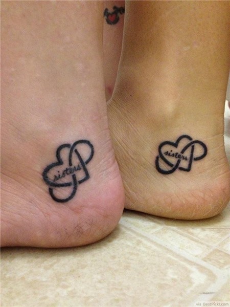 Infinity Heart Tattoo On Foot Matching heart infinity tattoo