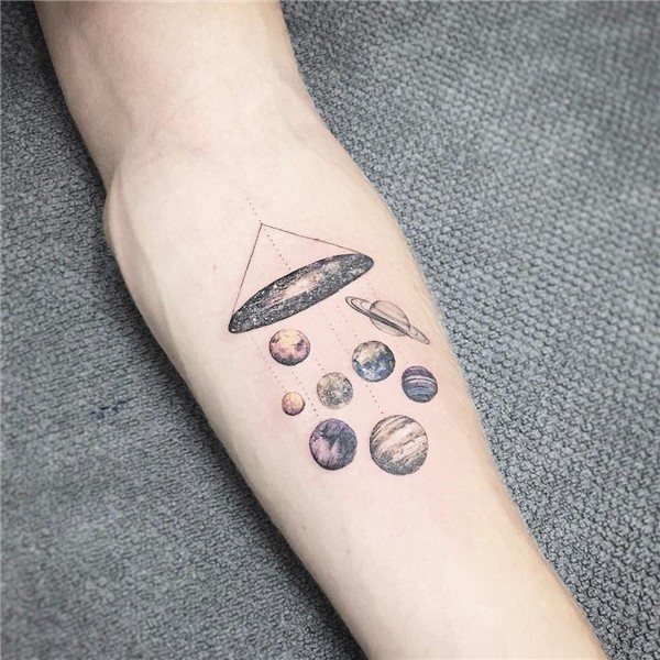 Instagram Planet tattoos, Galaxy tattoo, Geometric tattoo