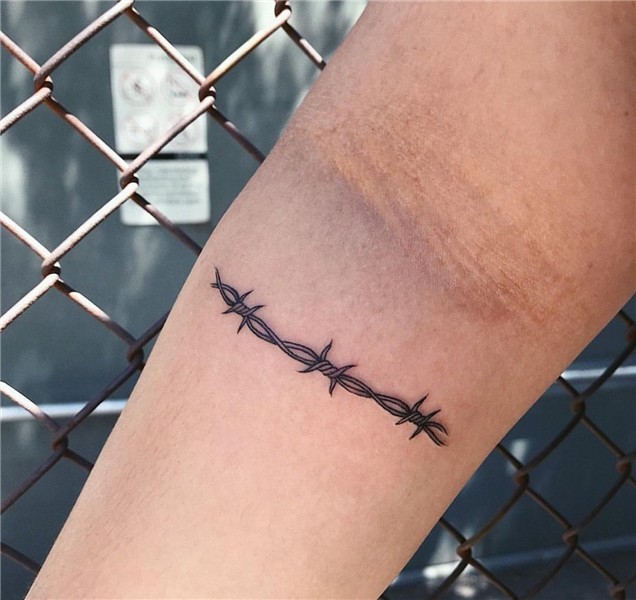 Instagram goodlucktattoo Barbed wire tattoos, Country tattoo