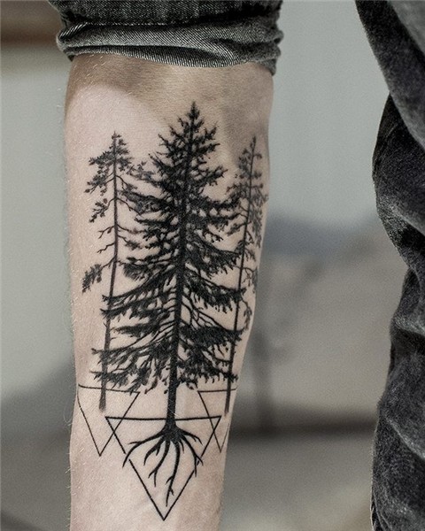 It's almost all healed now. #forearm #pine #tree #tattoo wit