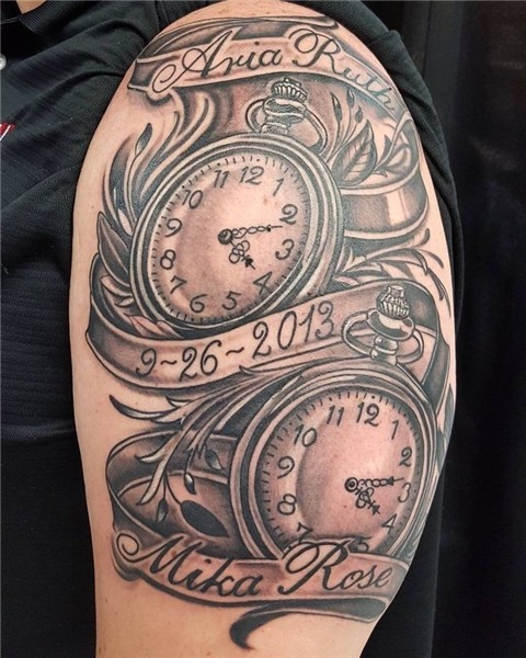 I tattooed these pocket watches for Tim today. The... - #Poc