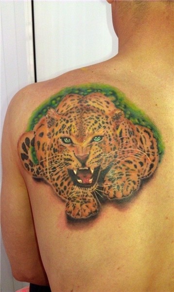 Jaguar growls tattoo on shoulder blade Jaguar pictures, Jagu