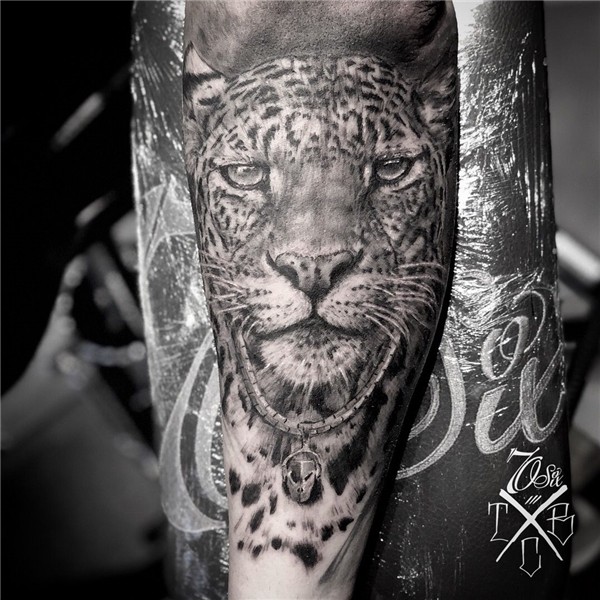 Jaguar portrait tattoo by levi70six #jaguar #tattoo #animalt