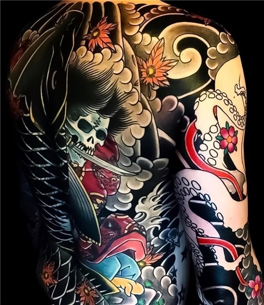 Japanese Yakuza Back Tattoo Designs Japanese back tattoo, Ja