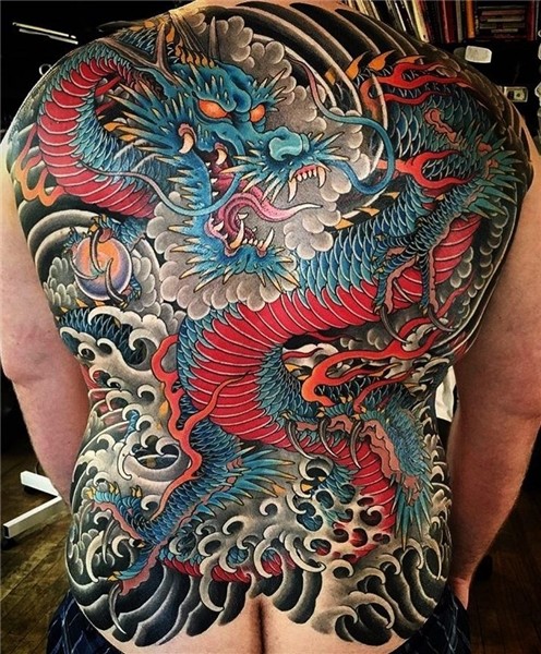 Japanese back tattoo by @mattbeckerich. #japaneseink #japane