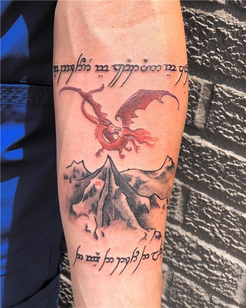 Jennifer Edge Lord of the Rings tattoo done at MainLineTatto