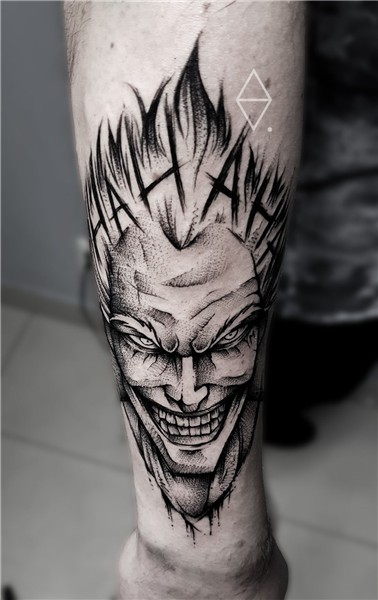 Joker tattoo by Szymon Olech Joker tattoo, Joker tattoo desi