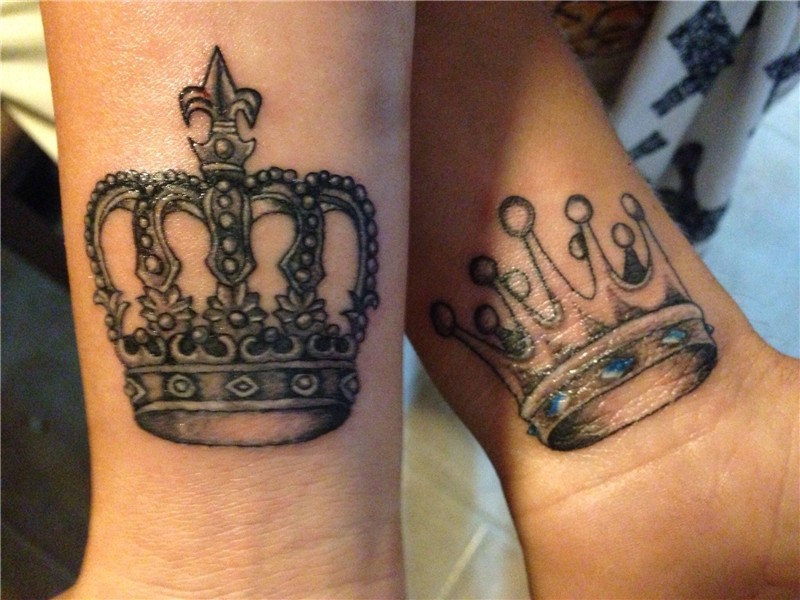 King and Queen couples tattoo King crown tattoo, Crown tatto