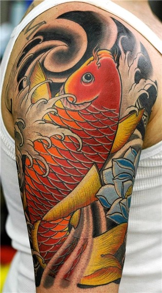 Koi fish tattoo, Mens body tattoos, Tattoo themes