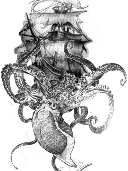 Kraken tattoo - bucket list 😍 Kraken tattoo, Octopus tattoo