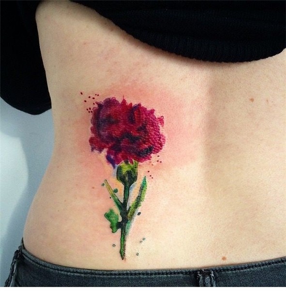 Kym Munster Carnation tattoo, Flower wrist tattoos, Tattoos